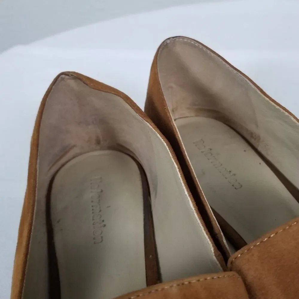 Reformation Brown Suede Quiet Luxury Minimalist Academia Bonnie Loafers Size 10 - Picture 10 of 12